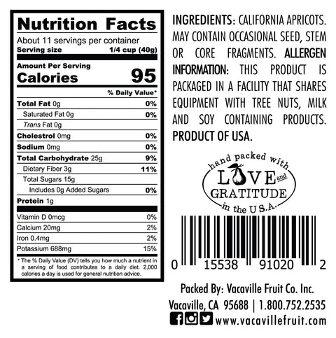 California Natural Apricots 16 oz.