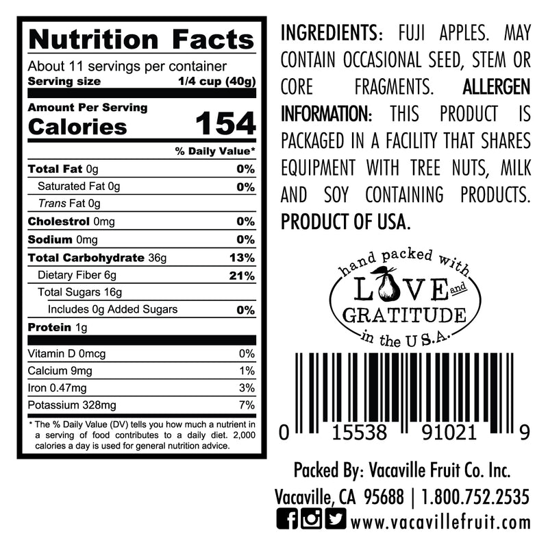 California Natural Fuji Apples Vacaville Fruit Company Inc.