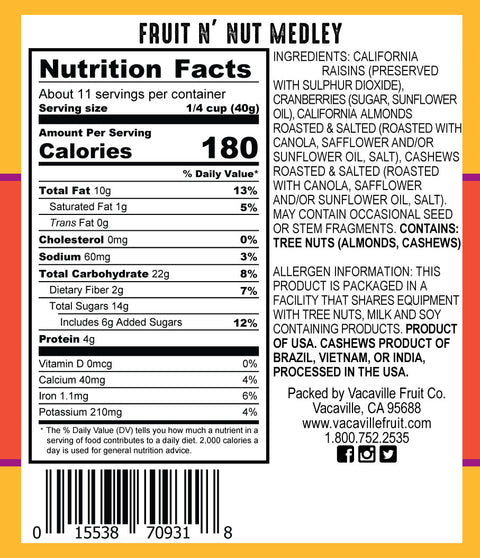 Fruit & Nut Medley 16 oz.