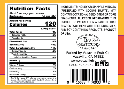 Honey Crisp Apple Wedges 8 oz.