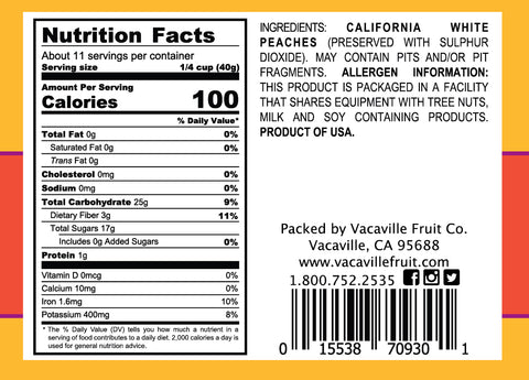 California White Peaches 16 oz.