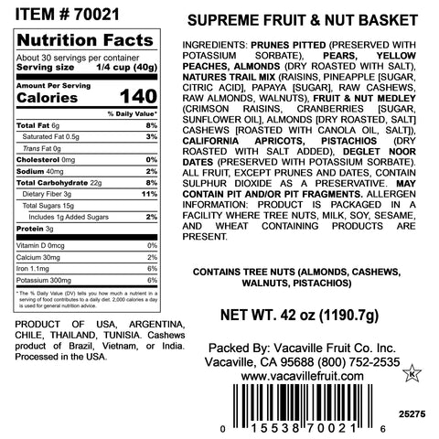 Square Fruit & Nut Box 42 oz