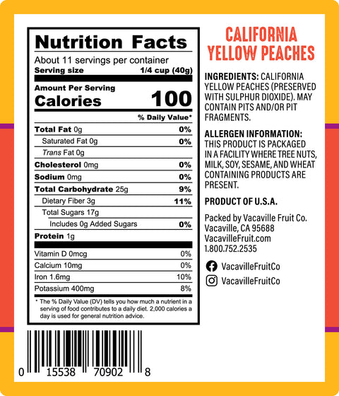 California Yellow Peaches 16 oz.