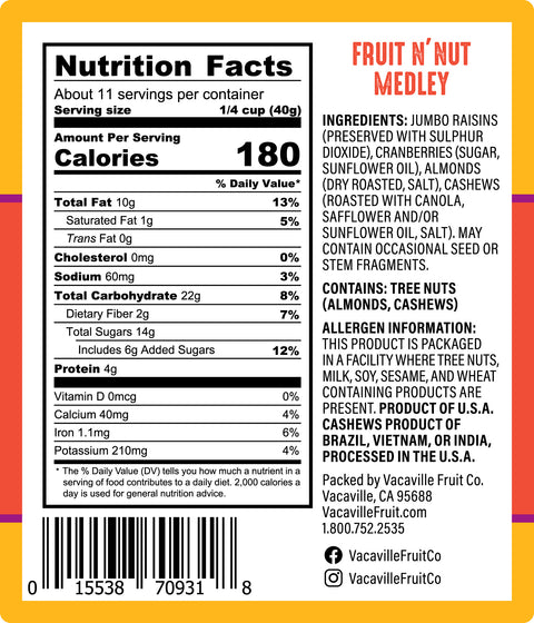 Fruit & Nut Medley 16 oz.