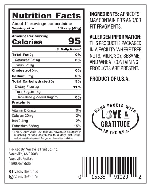 California Natural Apricots 16 oz.