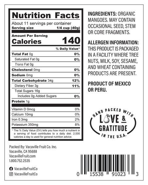 Natural Organic Mango 16 oz.