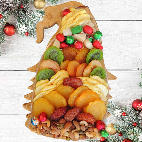 Gnome Bamboo Fruit & Nut Xmas Mix Tray 20 oz
