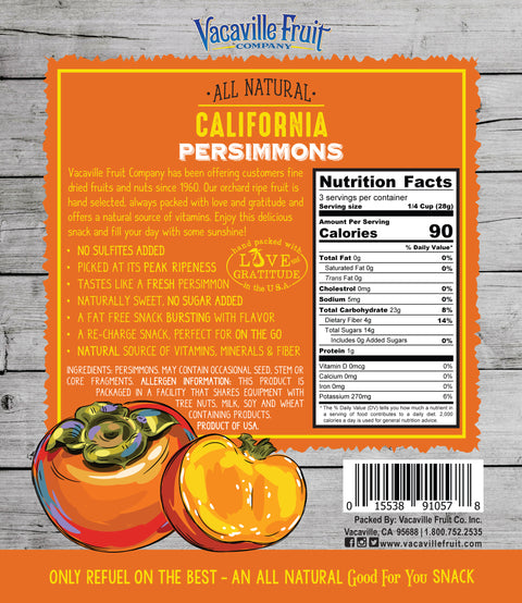 California Persimmons 3 OZ Bag