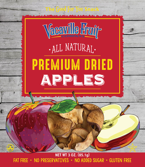 All Natural Premium Dried Fuji Apples 3 oz Bag