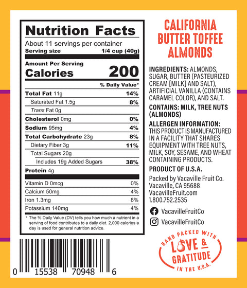 Classic Butter Toffee Almonds 16 oz.