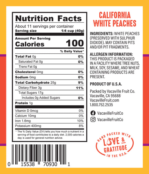 California White Peaches 16 oz.