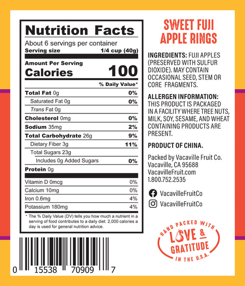 Sweet Fuji Apple Rings 8 oz.
