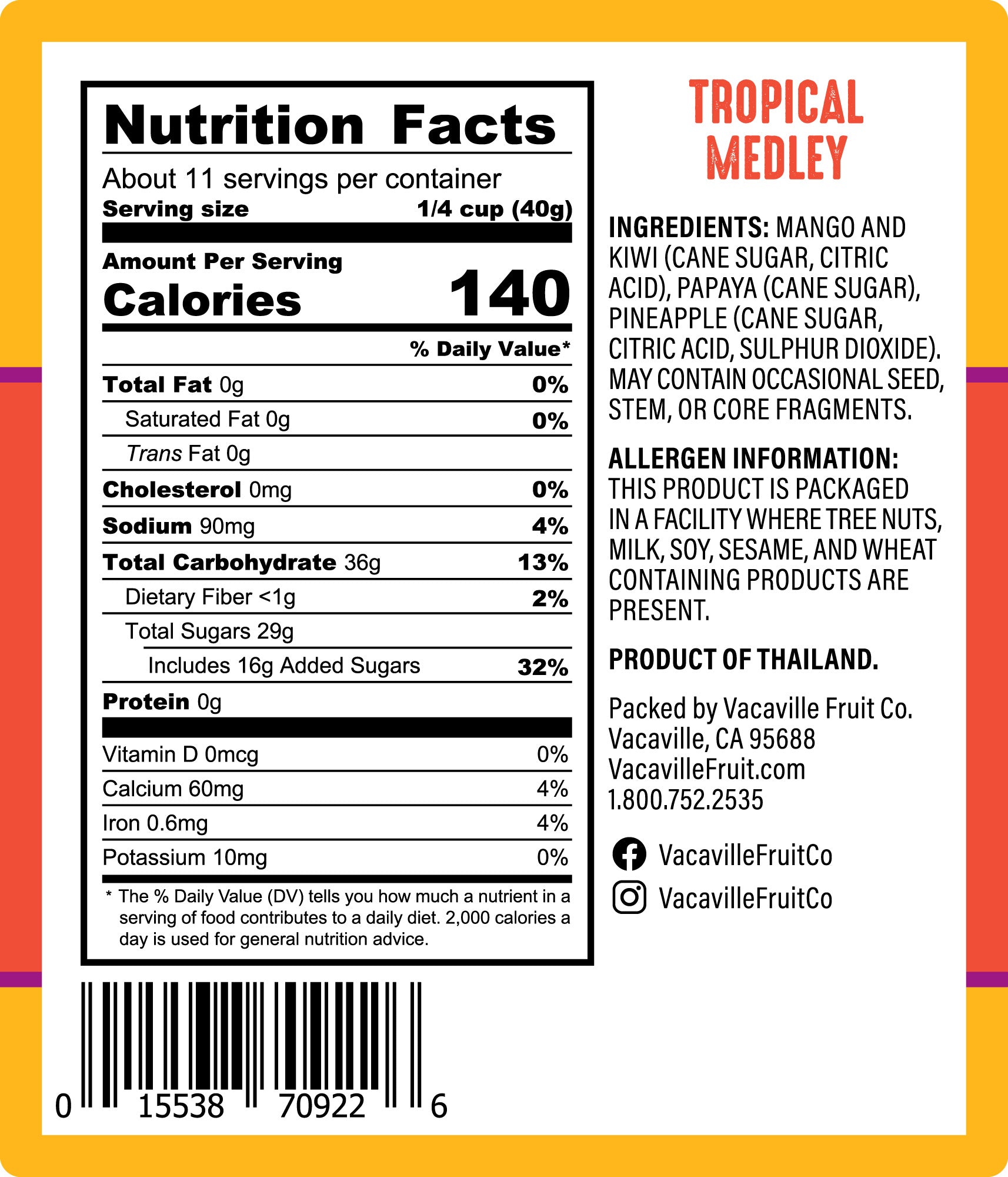Tropical Medley 16 oz. – Vacaville Fruit Company Inc.