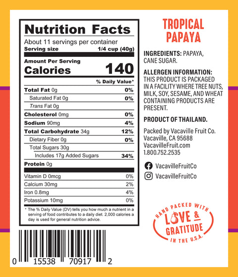 Papaya Chunks 16 oz.