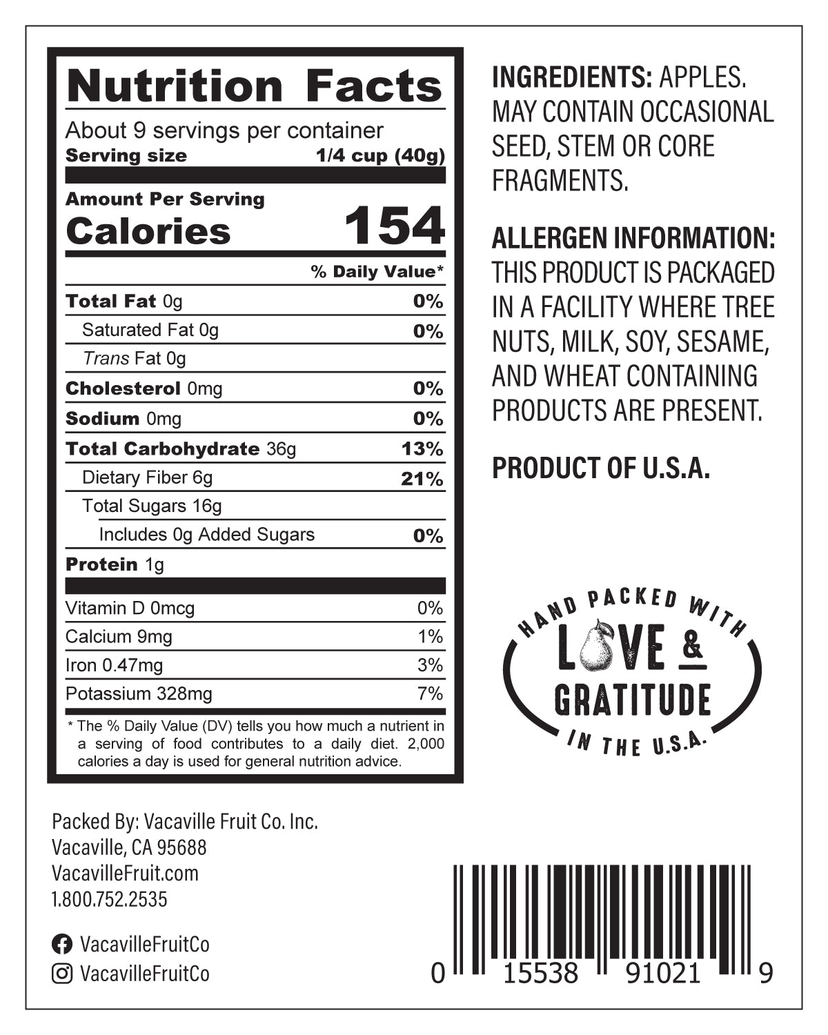 California Natural Sweet Fuji Apple 12 oz. – Vacaville Fruit