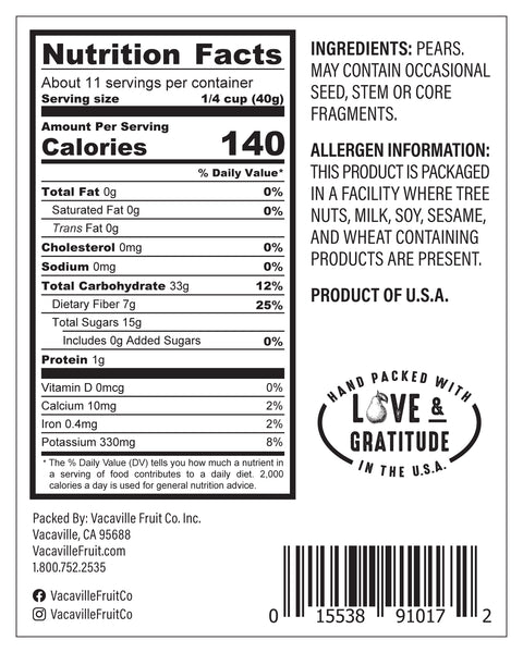 California Natural Pears 16 oz.