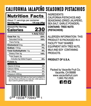 California Jalapeño Seasoned Pistachios